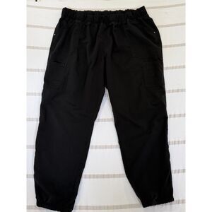 Scrub Star Womens Plus Size Black Jogger Scrub Pants Size 3XL